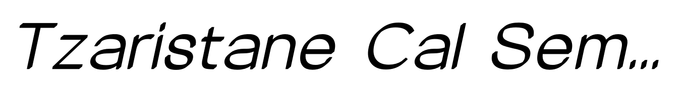 Tzaristane Cal SemiBold Oblique